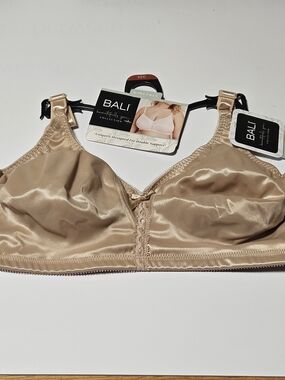 Bali 42C Nude Double Support Wire Free Everyday Comfort Bra NWT